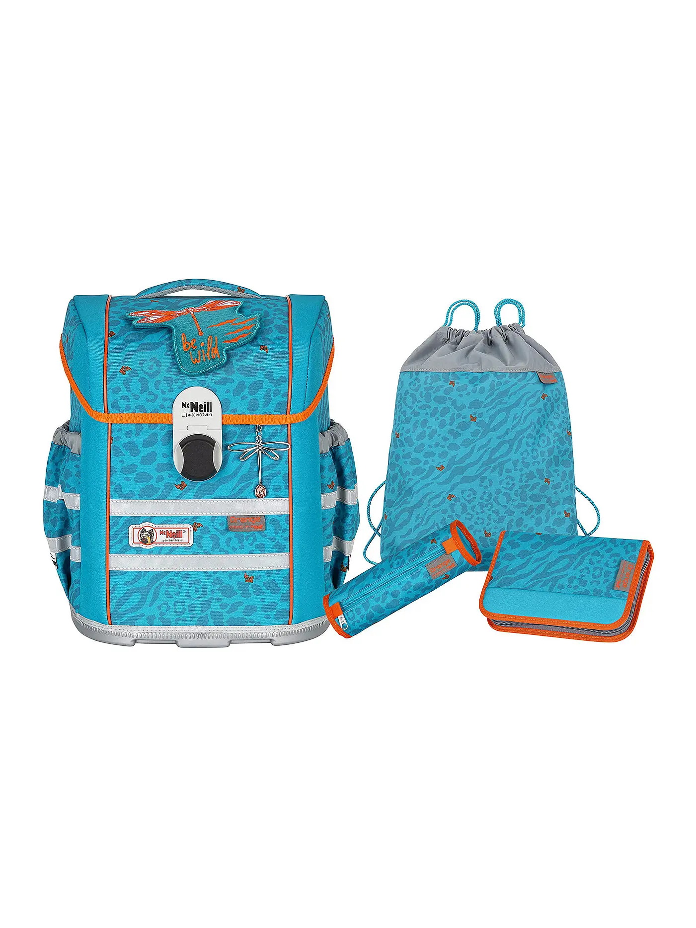 MC NEILL | Schultaschen Set 4tlg Mc Addy Ergo Mac Orange | 